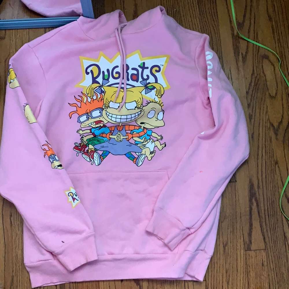Barely worn pink rugrats hoodie